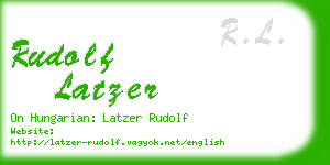 rudolf latzer business card